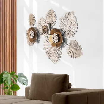 Decoratiune de perete, Sueno, Metal, Dimensiuni: 80 x 6 x 55 cm, Multicolor imagine