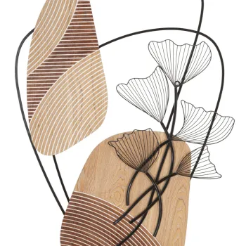 Decoratiune de perete Tali, Mauro Ferretti, 70x100 cm, fier/MDF, negru/maro imagine