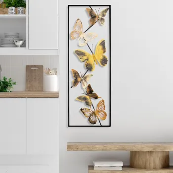 Decoratiune de perete, Tavus 3, Dimensiuni: 32 x 90 x 4 cm, Multicolor imagine