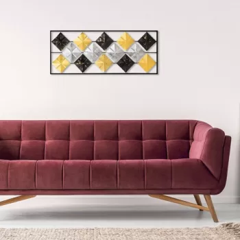 Decoratiune de perete, Tesoro, Metal, Dimensiune: 38 x 95 cm, Multicolor imagine