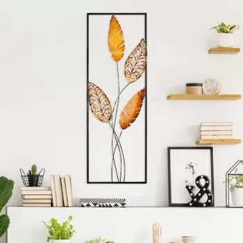 Decoratiune de perete, Timeyi 2, Metal, Dimensiune: 32 x 90 cm, Multicolor imagine