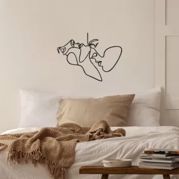 Decoratiune de perete, To Feel, Metal, Dimensiune: 70 x 52 cm, Negru imagine