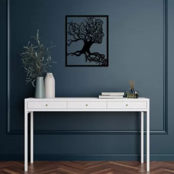 Decoratiune de perete, Tree Man, Metal, Dimensiune: 50 x 58 cm, Negru imagine