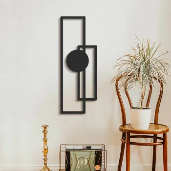 Decoratiune de perete, Trident, Dimensiune totala: 32 x 85 cm, Negru imagine