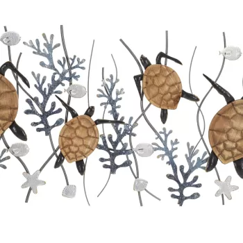 Decoratiune de perete Turtle, Mauro Ferretti, 132.7 x 69.9 cm, fier/MDF, multicolor imagine