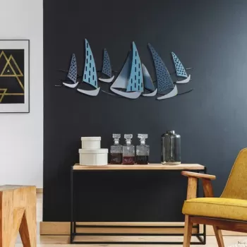 Decoratiune de perete, Uskuna 3, Metal, Dimensiune: 120 x 51 cm, Multicolor imagine