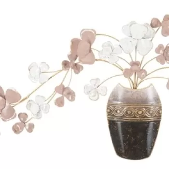 Decoratiune de perete Vase, Mauro Ferretti, 87.5x46 cm, fier, multicolor imagine