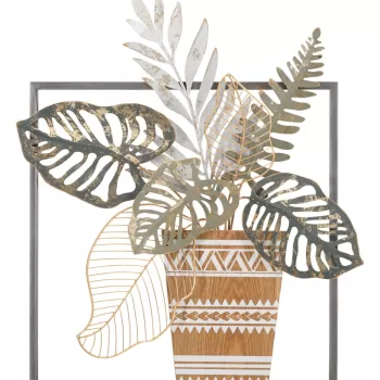 Decoratiune de perete Vaso, Mauro Ferretti, 54 x 62.9 cm, fier/MDF, multicolor imagine