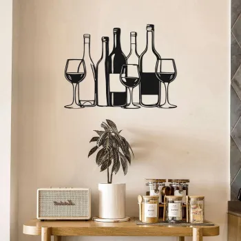 Decoratiune de perete, Vita, Metal, Grosime: 1,2 mm, Negru imagine