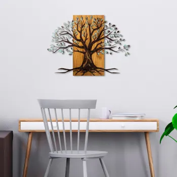 Decoratiune de perete, Willow, Dimensiune: 58 x 80 cm, Nuc / Maro imagine
