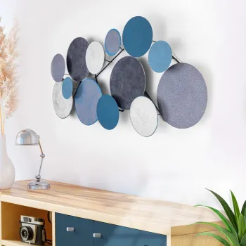Decoratiune de perete, Wise, Metal, Dimensiuni: 100 x 8 x 50 cm, Multicolor imagine