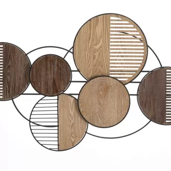 Decoratiune de perete Woody, Mauro Ferretti, 134 x 69.2 cm, fier/MDF, multicolor imagine