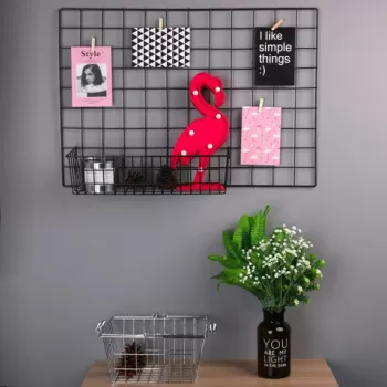 Decoratiune de perete, WR013, Metal, Dimensiune: 38 x 13 x 16 cm, Negru imagine