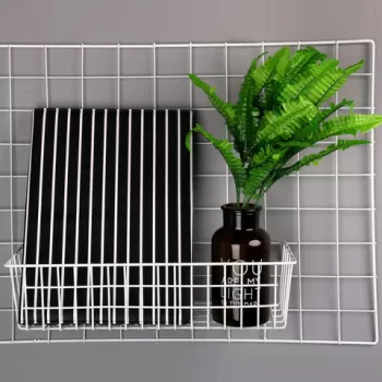 Decoratiune de perete, WR014, Metal, Dimensiune: 38 x 13 x 16 cm, Alb imagine