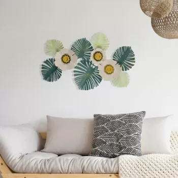 Decoratiune de perete, Yaprak Dok?m?, Metal, Lucrat manual, Negru imagine