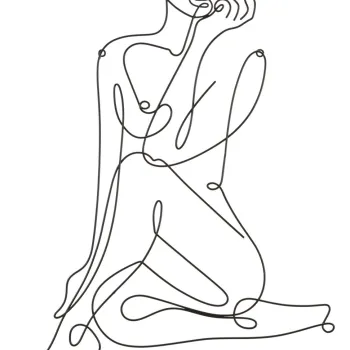 Decoratiune de perete Yogi, Mauro Ferretti, 60x80 cm, fier, negru imagine
