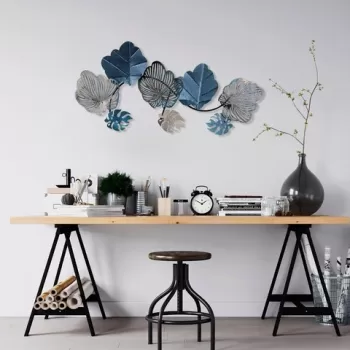 Decoratiune de perete, Zhoushan 3, Metal, Dimensiune: 80 x 42 cm, Multicolor imagine