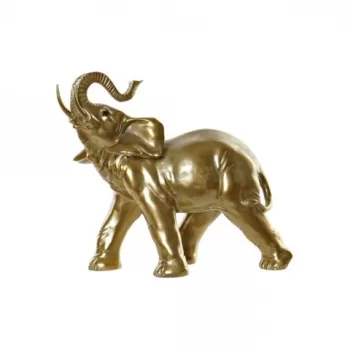 Decoratiune, DKD Home Decor, Elephant, 35 x 16 x 30 cm, rasina, auriu imagine