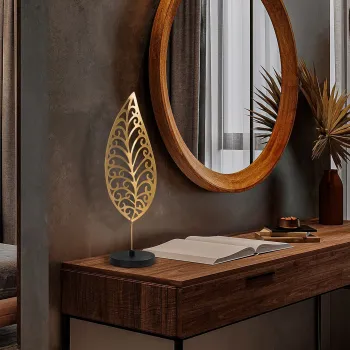 Decoratiune, Dm-002, 49x15x13 cm, Aur/Negru imagine