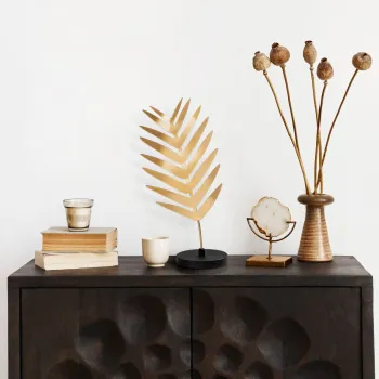 Decoratiune, Dm-004, 41x20x13 cm, Aur/Negru imagine