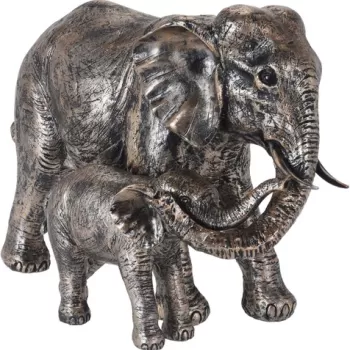 Decoratiune Elephant Mother and Son, 35x17x24 cm, polirasina imagine
