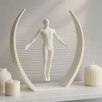 Decoratiune, Ers2134, 21x16 cm, BIOPLASTIC, Alb imagine
