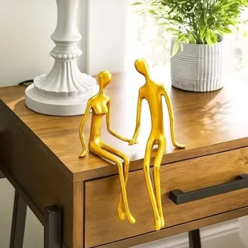 Decoratiune, Ers2152, 25x16 cm, BIOPLASTIC, Auriu imagine