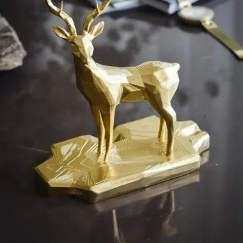 Decoratiune, Ers2153, 16x14 cm, BIOPLASTIC, Auriu imagine