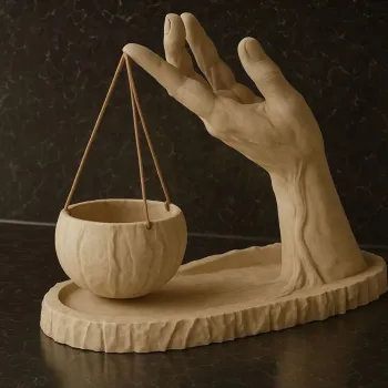 Decoratiune, Ers2163, 22x16 cm, BIOPLASTIC, Alb imagine