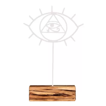 Decoratiune, Eye, 17x35x3.5 cm, Metal, Alb imagine