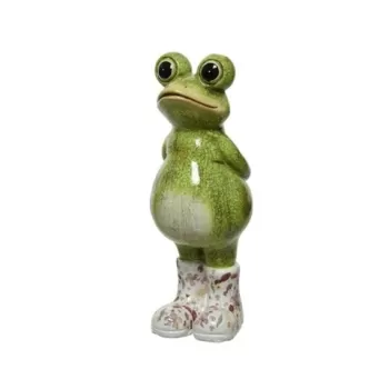 Decoratiune Frog, Decoris, 14x16x39 cm, magneziu, multicolor imagine