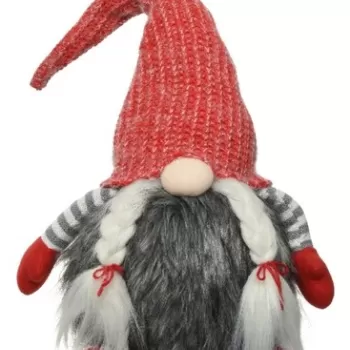 Decoratiune Girl Gnome, Decoris, 26x19x58 cm, poliester, multicolor imagine