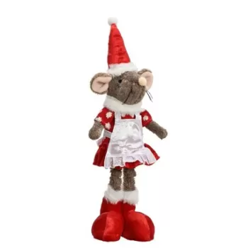 Decoratiune Girl mouse, Decoris, 12x9x45 cm, poliester, multicolor imagine