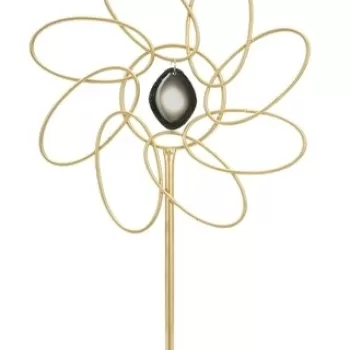 Decoratiune, Glam Daisy, Mauro Ferretti, 24x37.5 cm, fier, auriu imagine