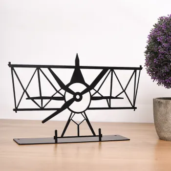 Decoratiune, Glider, 27x17 cm, Metal, Negru imagine