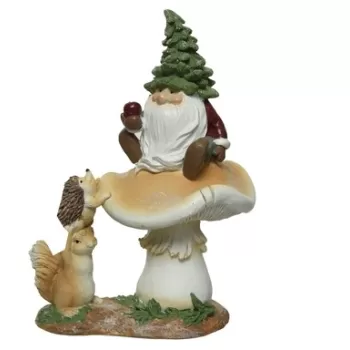 Decoratiune Gnome glitter, Decoris, 10x14x19 cm, poliester, verde imagine