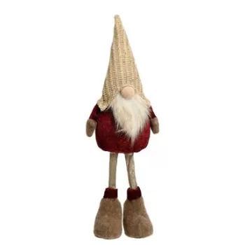 Decoratiune Gnome w hat beige, Decoris, 14x12x50 cm, poliester, multicolor imagine