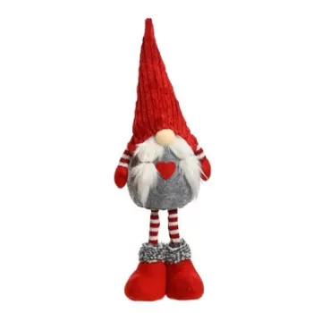 Decoratiune Gnome w red hat, Decoris, 14x12x50 cm, poliester, multicolor imagine
