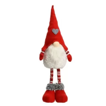Decoratiune Gnome w red hat w heart, Decoris, 14x12x50 cm, poliester, multicolor imagine