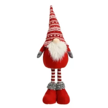 Decoratiune Gnome w stipe pattern hat, Decoris, 14x12x50 cm, poliester, multicolor imagine