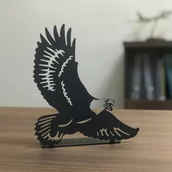 Decoratiune, Kartal Pod , 20x28 cm, Metal, Negru imagine