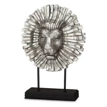 Decoratiune Lion, Gift Decor, 28 x 11.5 x 38.5 cm, polirasina, argintiu imagine