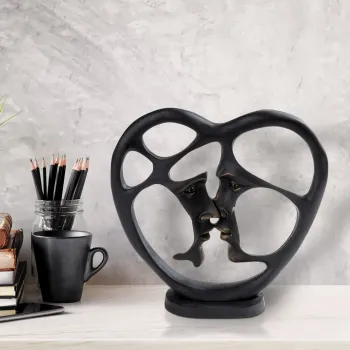 Decoratiune, Love v2, 25x10x26 cm, Poliester, Multicolor imagine