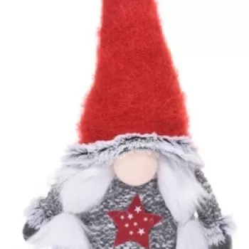 Decoratiune luminoasa Girl Gnome w star, 17x13x43 cm, poliester, multicolor imagine