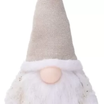 Decoratiune luminoasa Gnome w simple hat, 17x13x43 cm, poliester, roz imagine