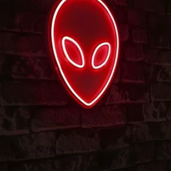 Decoratiune luminoasa LED, Alien, Benzi flexibile de neon, DC 12 V, Rosu imagine