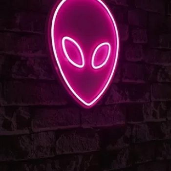 Decoratiune luminoasa LED, Alien, Benzi flexibile de neon, DC 12 V, Roz imagine