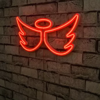 Decoratiune luminoasa LED, Angel, Benzi flexibile de neon, DC 12 V, Rosu imagine
