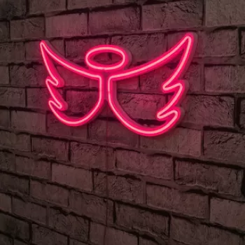 Decoratiune luminoasa LED, Angel, Benzi flexibile de neon, DC 12 V, Roz imagine