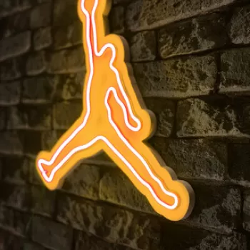 Decoratiune luminoasa LED, Basketball, Benzi flexibile de neon, DC 12 V, Galben imagine